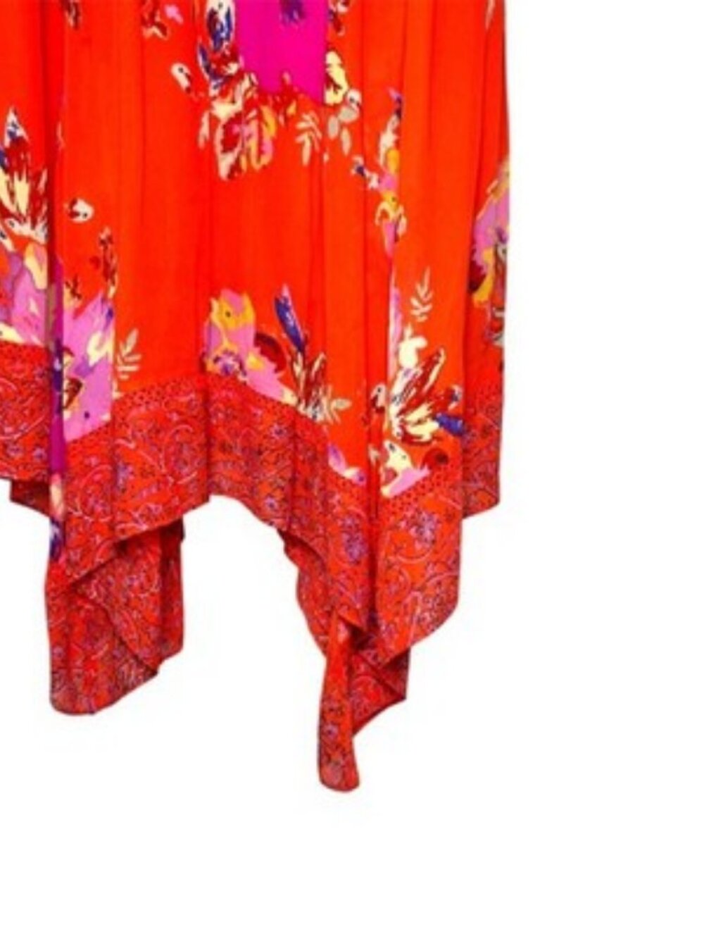 Anthropologie Maeve Grecia Red Off Shoulder Ruffle Dress Tomato Girl Coquette 0 - Picture 7 of 12